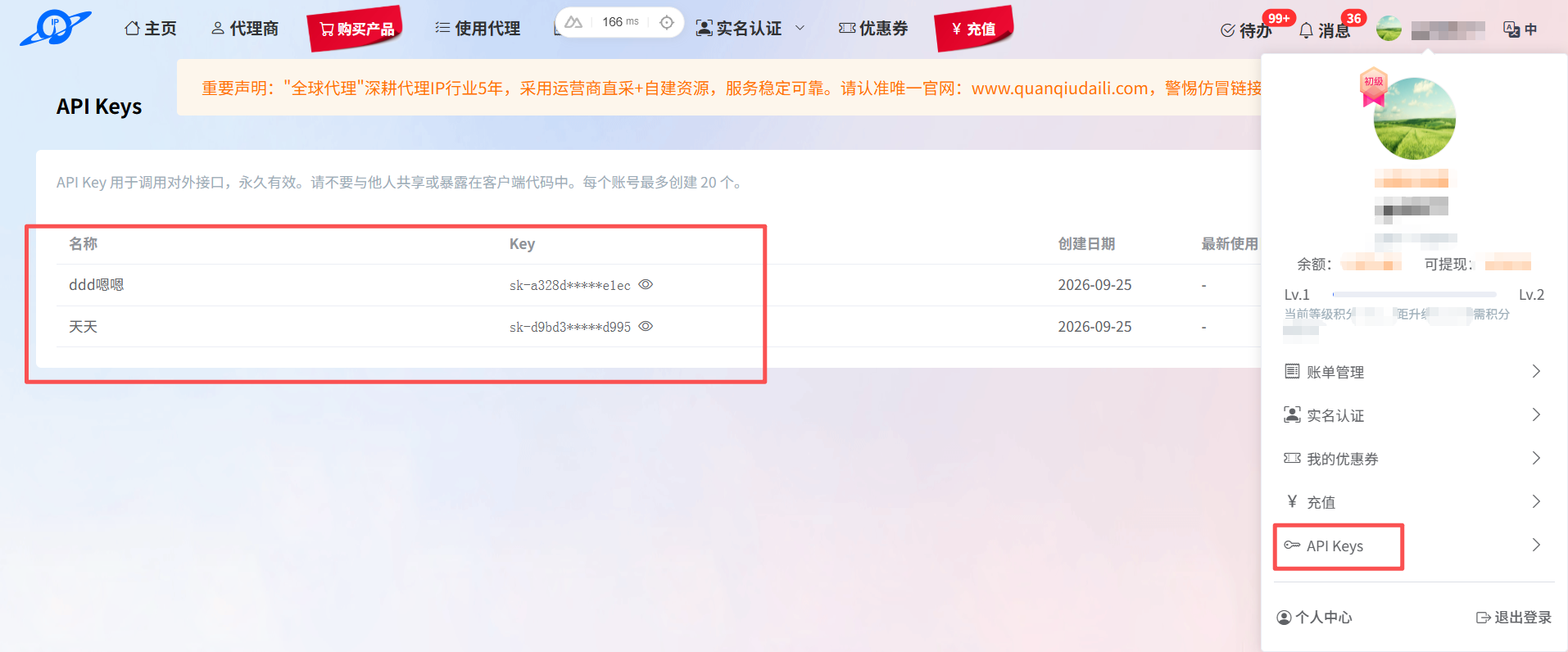 API Key获取方式